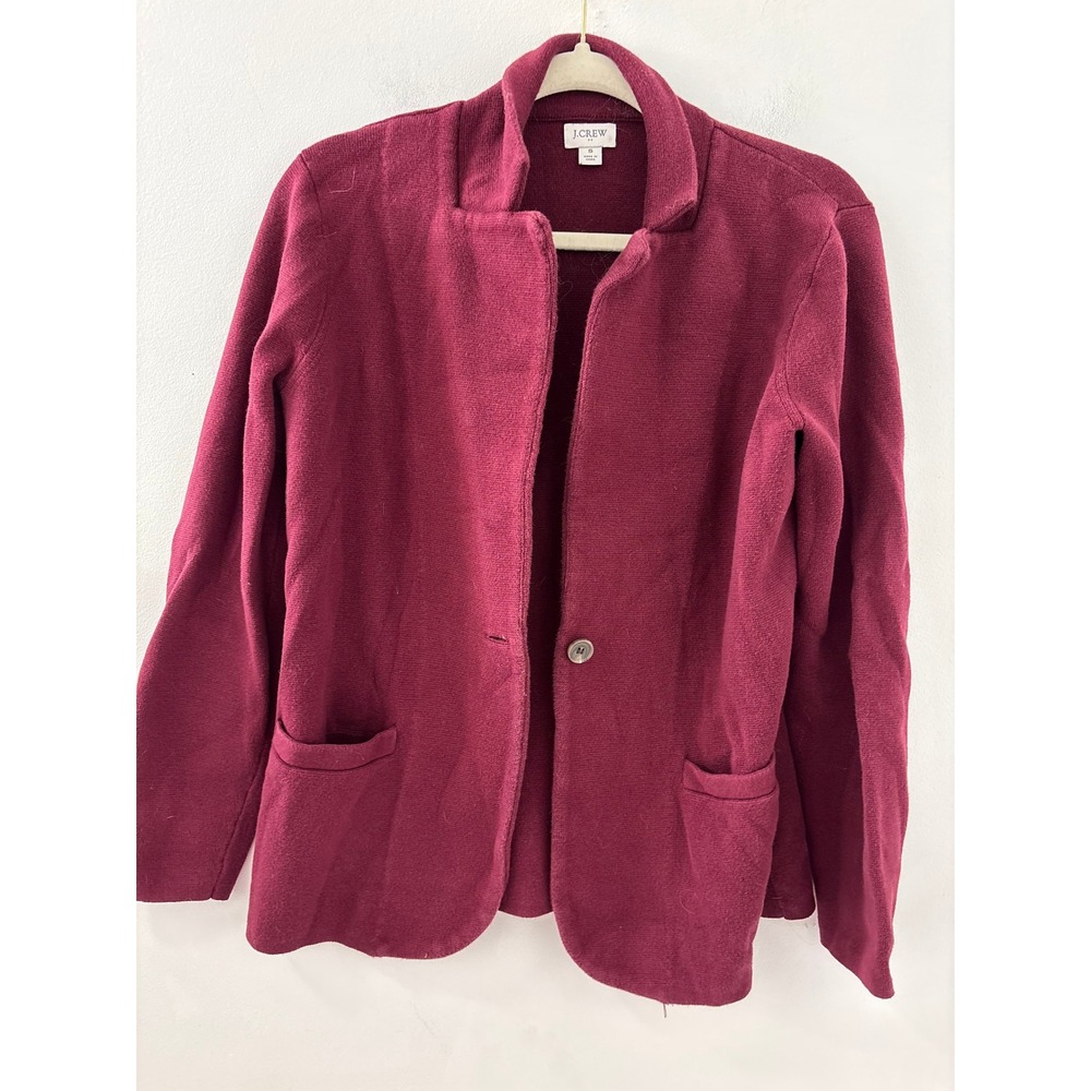 J.Crew Pink Button Front Cotton Sweater Blazer‎ cardigan Size Small Academia